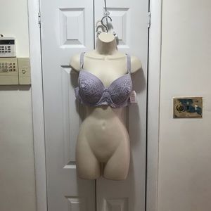 AudenPlus Size Lightly Lined Balconette Bra Purple